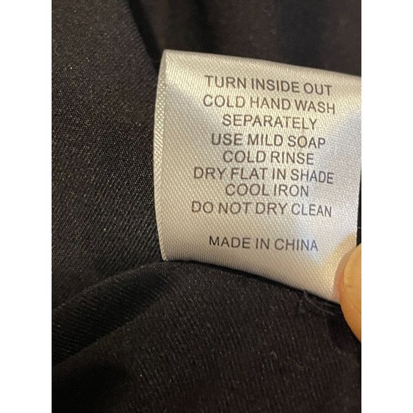 Vintage Womens Fiat & Flare Dress Lace Mesh Sleeve Front Keyhole Black SZ Medium - Picture 9 of 9